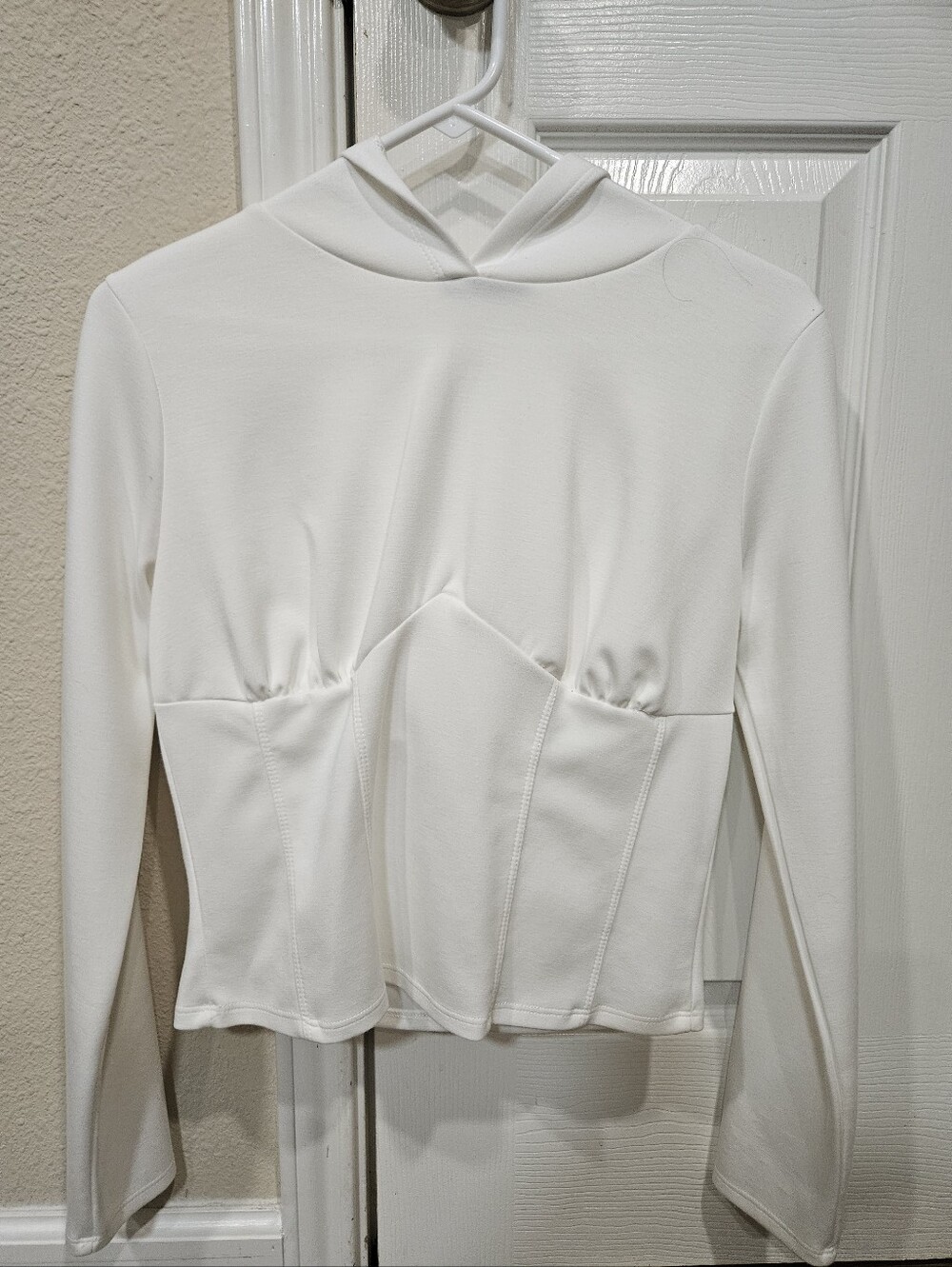 Versona Long sleeve corset hoodie blouse